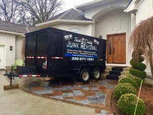 trash daddy junk removal driveway-friendly roll-off dumpster